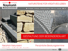 Tablet Screenshot of naumann-natursteine.de